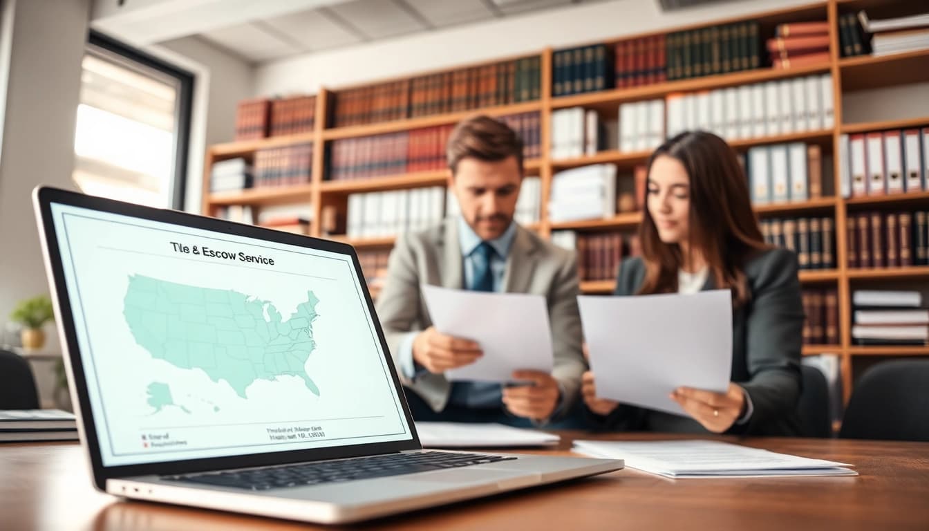 Professionals providing Multi-state title and escrow services in a collaborative office environment.