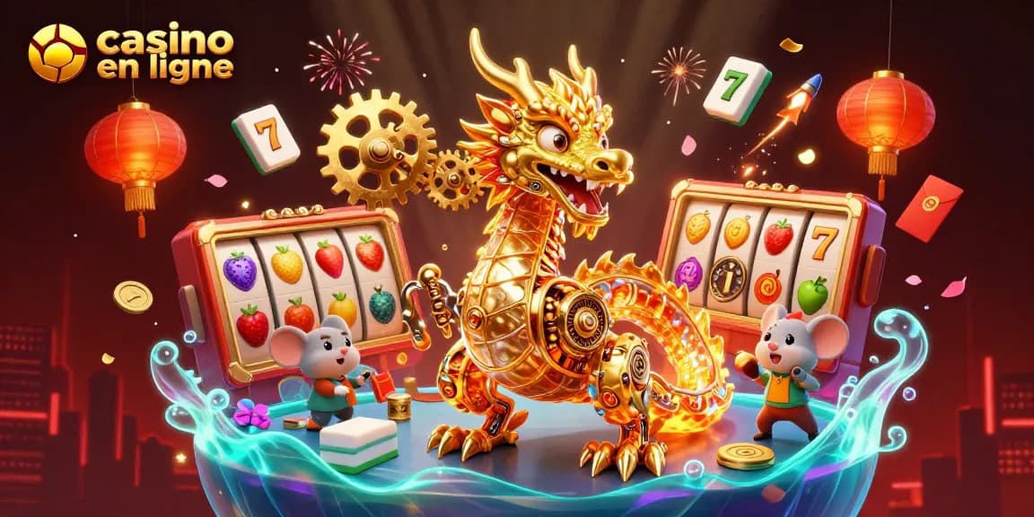 Gagnez au casino en ligne avec des machines à sous animées et des symboles chanceux.