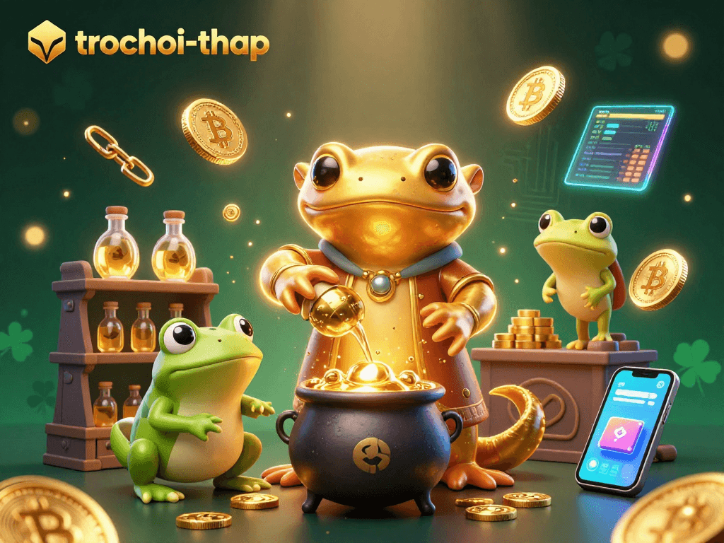 Engage in thrilling trochoi-thap challenges with gold coins and dynamic casino elements in a vibrant 3D scene.