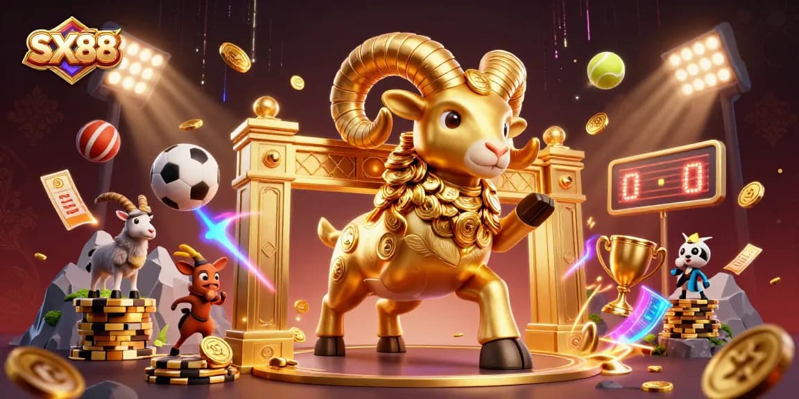 SX88 captures the thrill of sports betting with golden ram and dynamic game elements