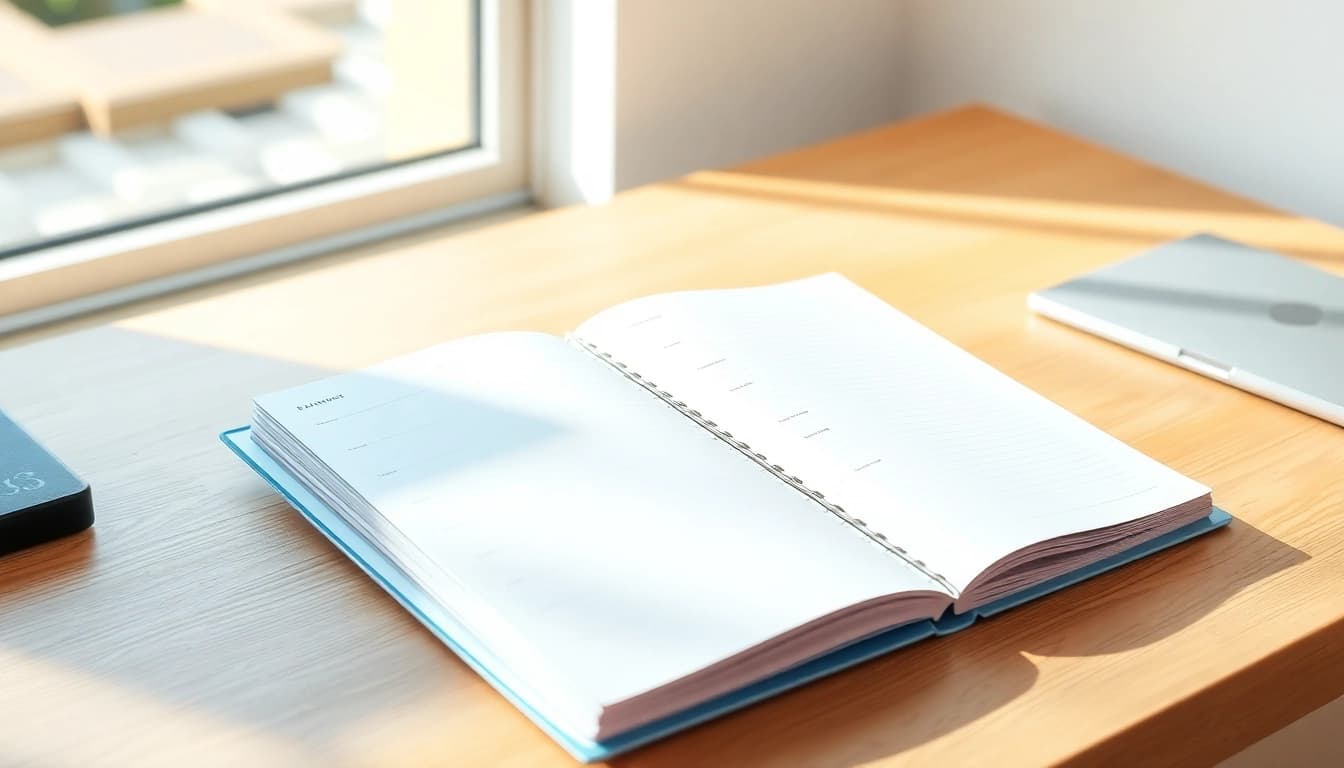 Get Your Free Planner Preview with a beautifully designed digital planner on a workspace.