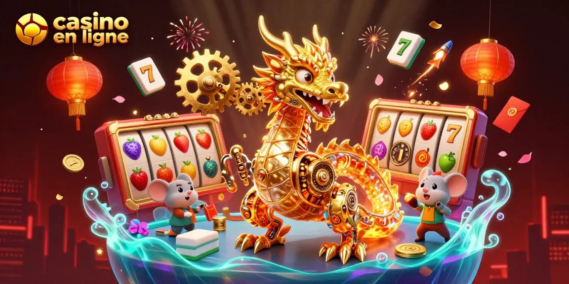 Gagnez au casino en ligne avec des machines à sous animées et des symboles chanceux.
