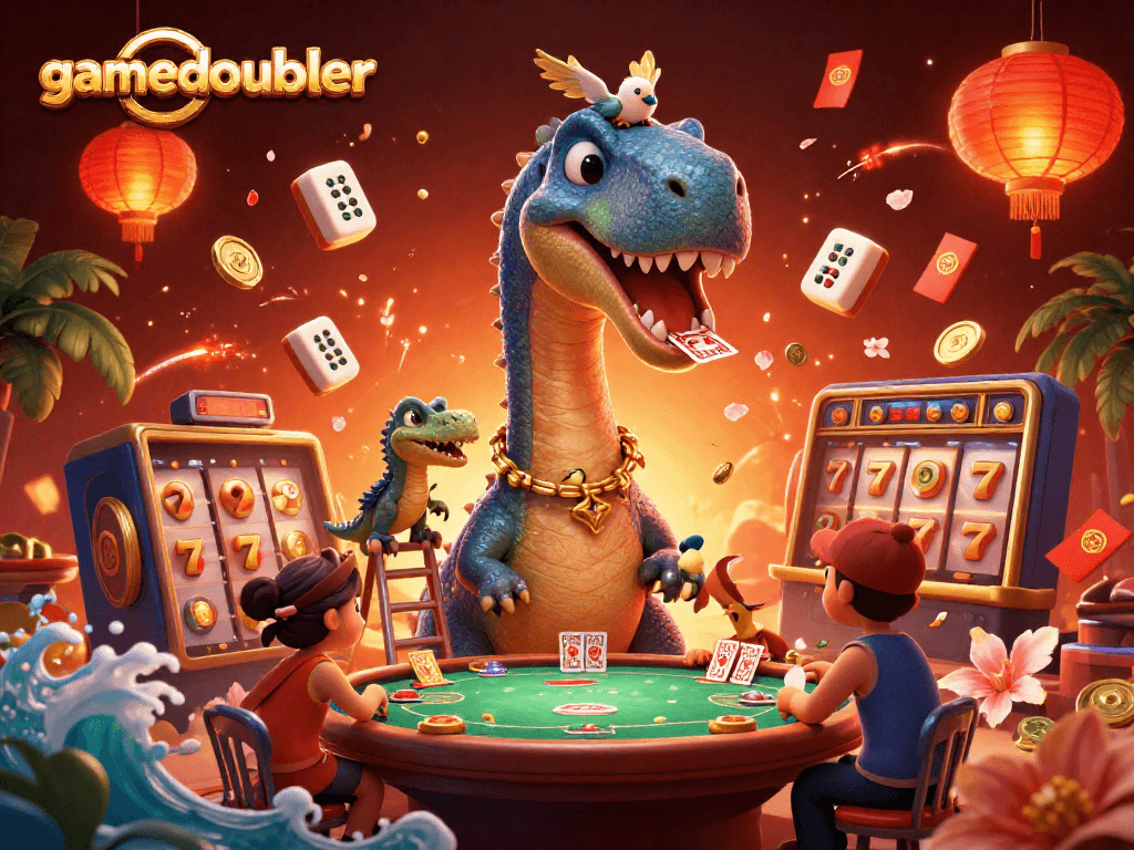 Experience winning at gamedoubler with vibrant 3D cartoon characters and casino elements!
