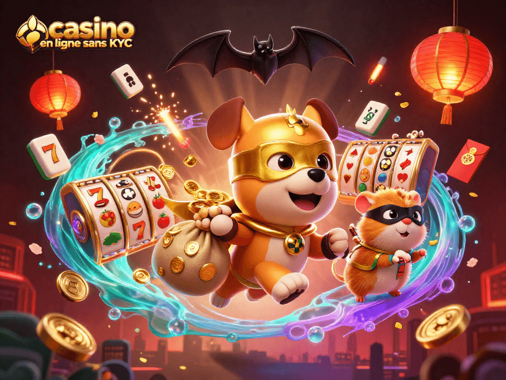 Jouez sur un casino en ligne sans KYC avec des personnages dynamiques et des références de jeux captivantes.
