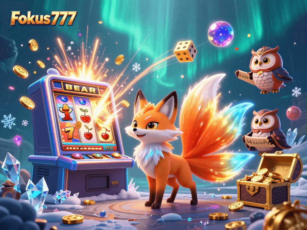 Experience the magic of Fokus777 as the nine-tailed fox and wise owl guide you to jackpot rewards!