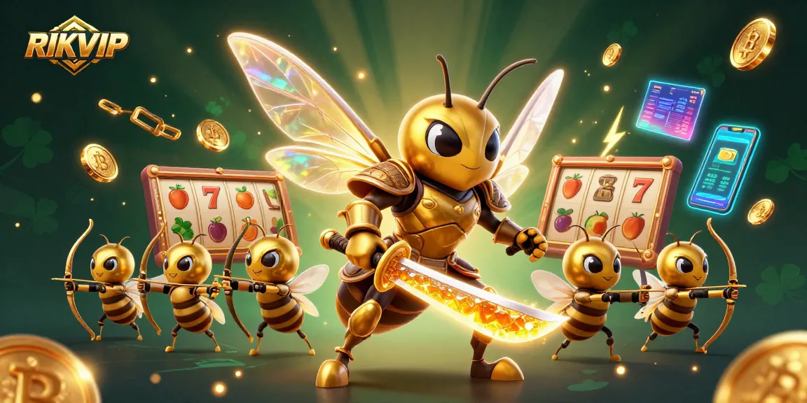 Experience thrilling online slots with RIKVIP, featuring vibrant 3D characters in dynamic casino action.