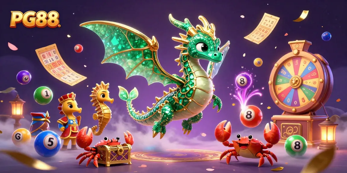 Experience the thrilling action of games at PG88 with vibrant lottery balls and fortune symbols!