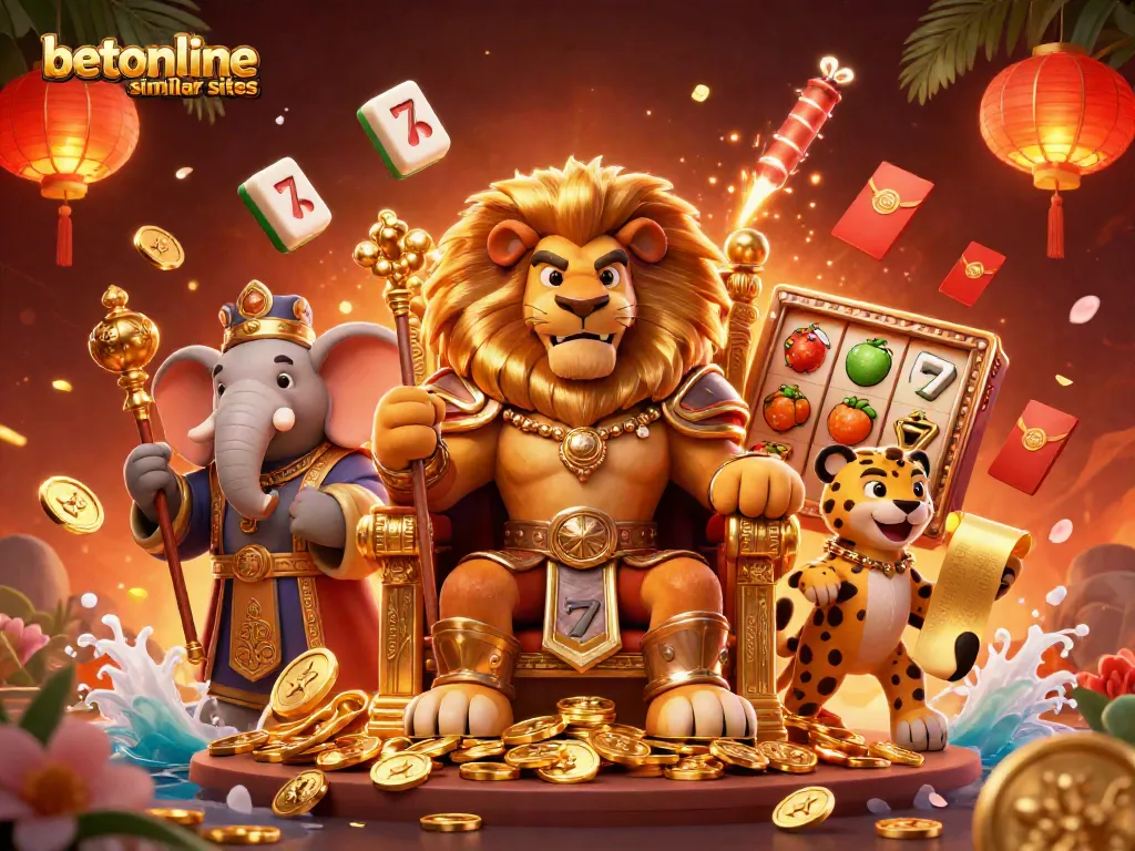 Experience the excitement of betonline similar sites with a vivid 3D illustration showcasing dynamic characters and gaming elements.