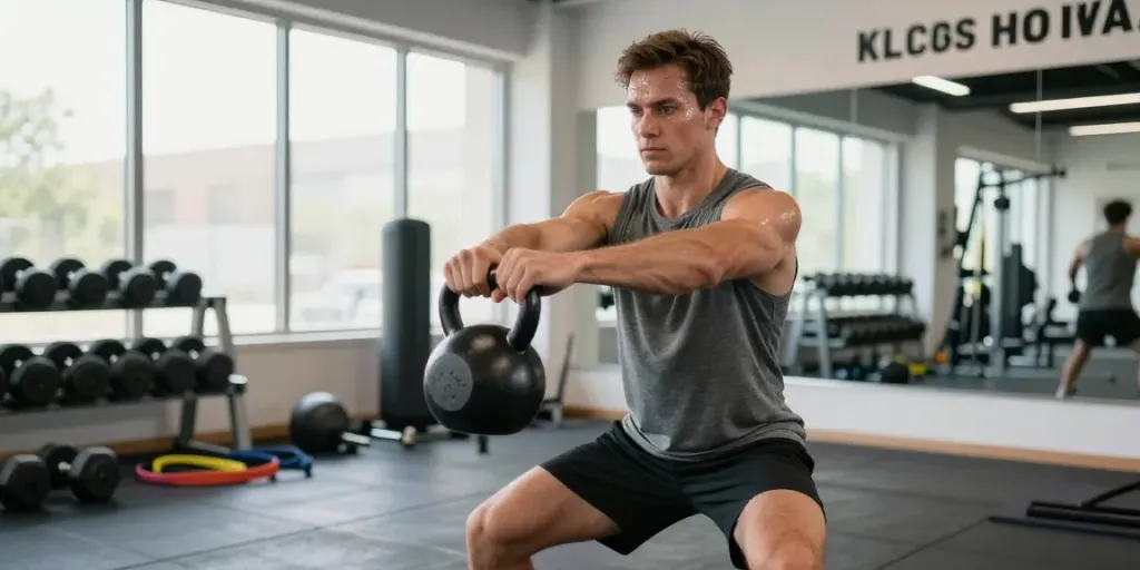 KLOW peptide benefits for muscle recovery in a modern gym setting