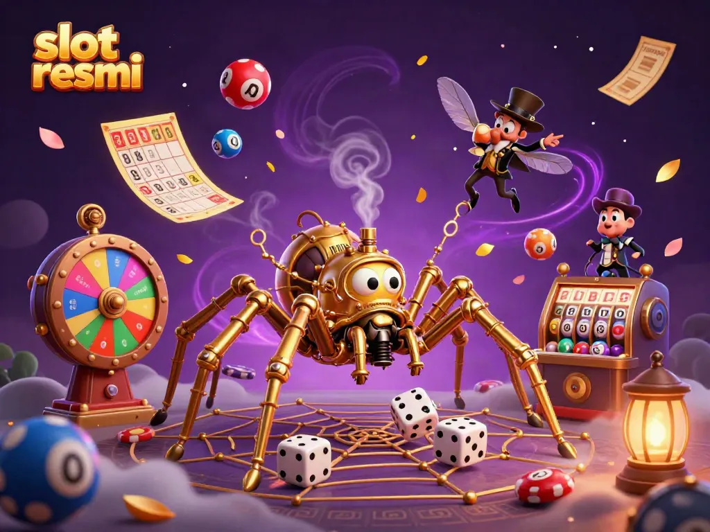Experience thrill with slot resmi capturing luck in a vibrant steampunk casino.