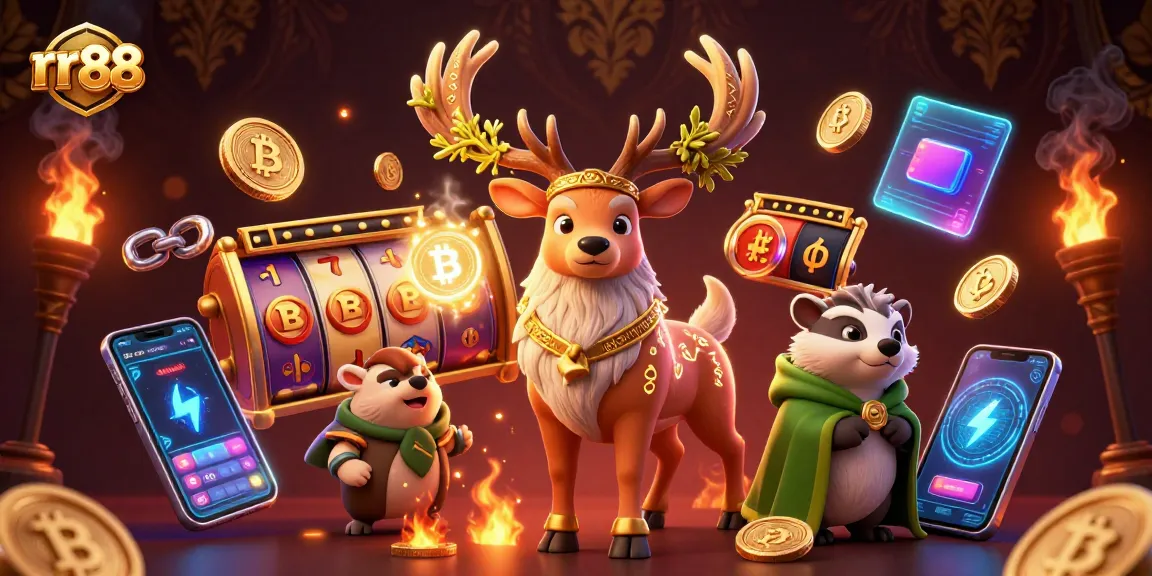 Experience the thrill of rr 88 with dynamic slots and mystical elements in this vibrant illustration.