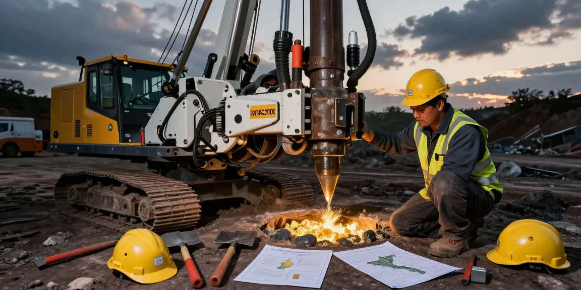 NAGA2000 mining equipment in use by a professional in a rugged industrial setting