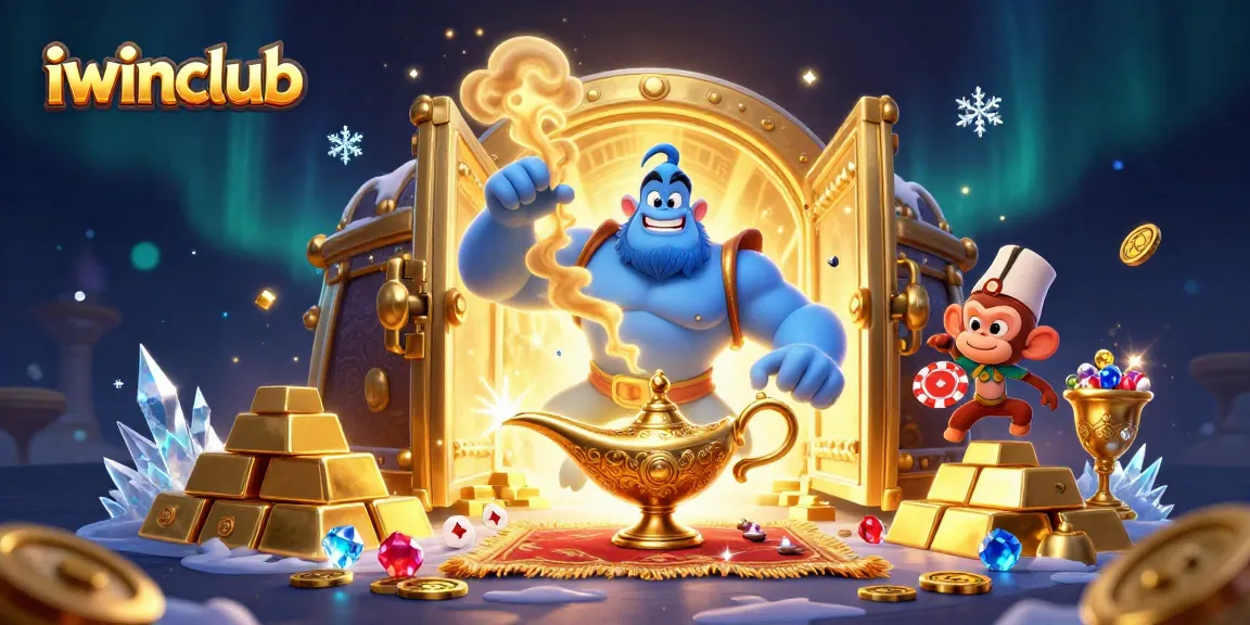 Win big at iwinclub with a captivating 3D illustration of a magical casino adventure.