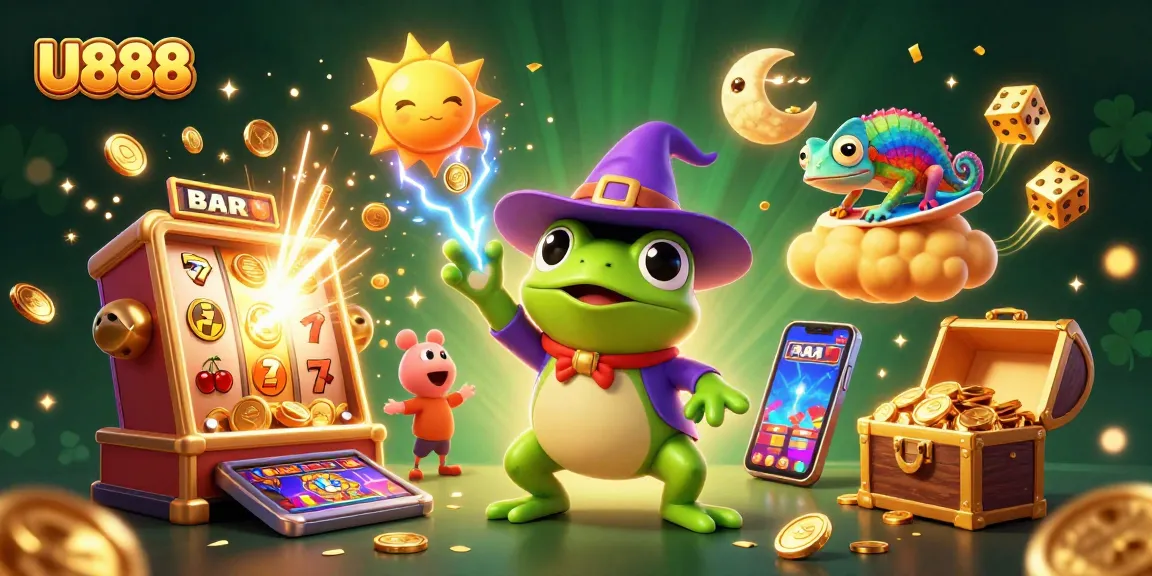 Experience the excitement of U888 casino games with vibrant characters and stunning graphics.