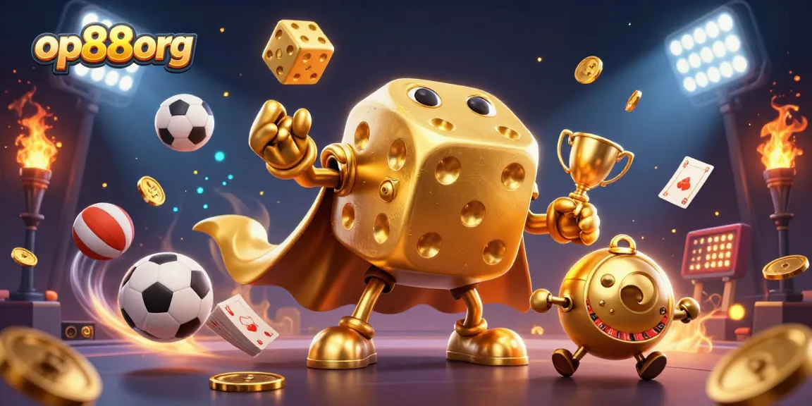 Engage with op88org's vibrant casino scene filled with dynamic sports betting elements and golden prizes.