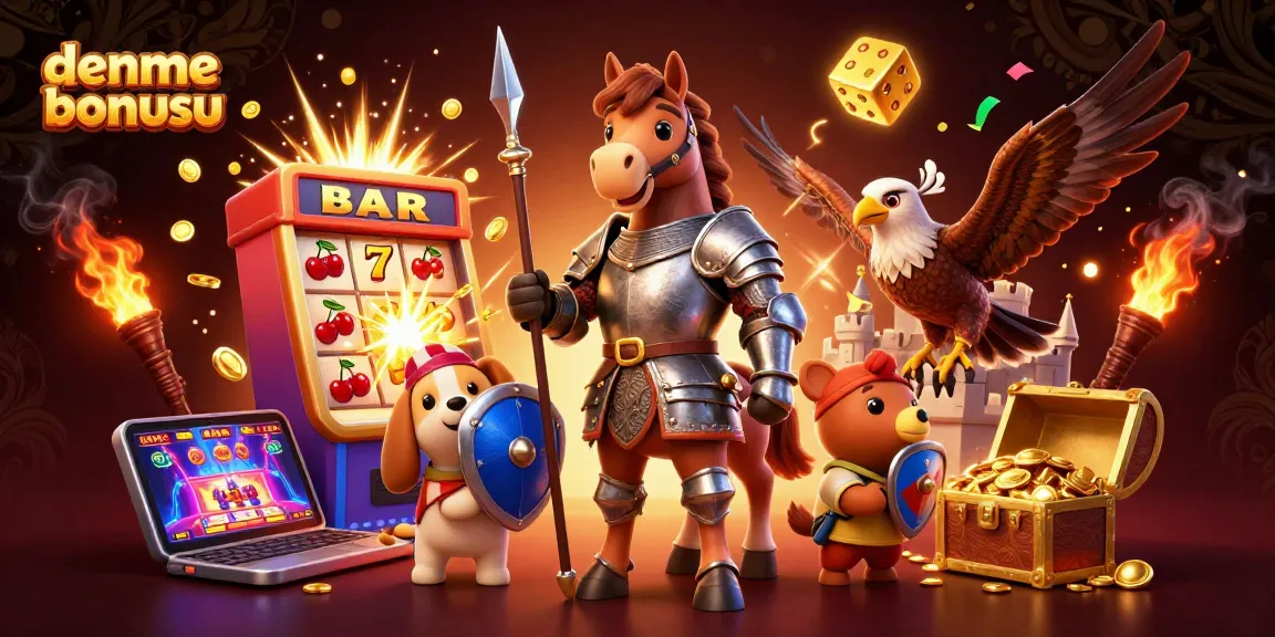 Experience the thrill of deneme bonusu in this vibrant casino scene with knights and a jackpot explosion.
