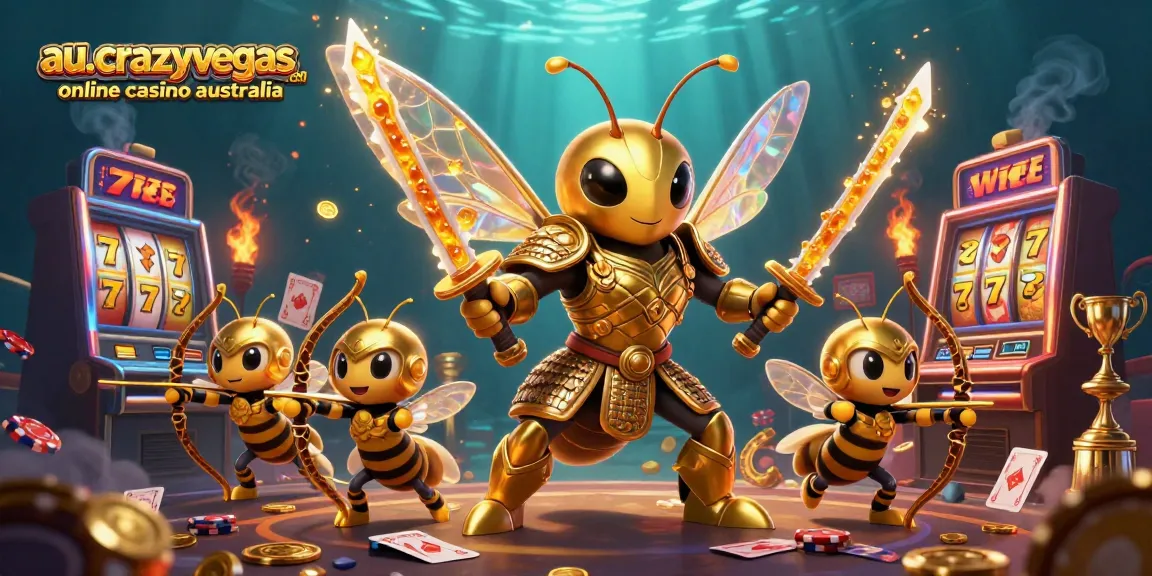 Engage with au.crazyvegas.com online casino australia's vibrant 3D immersive casino theme featuring dynamic characters and game elements.