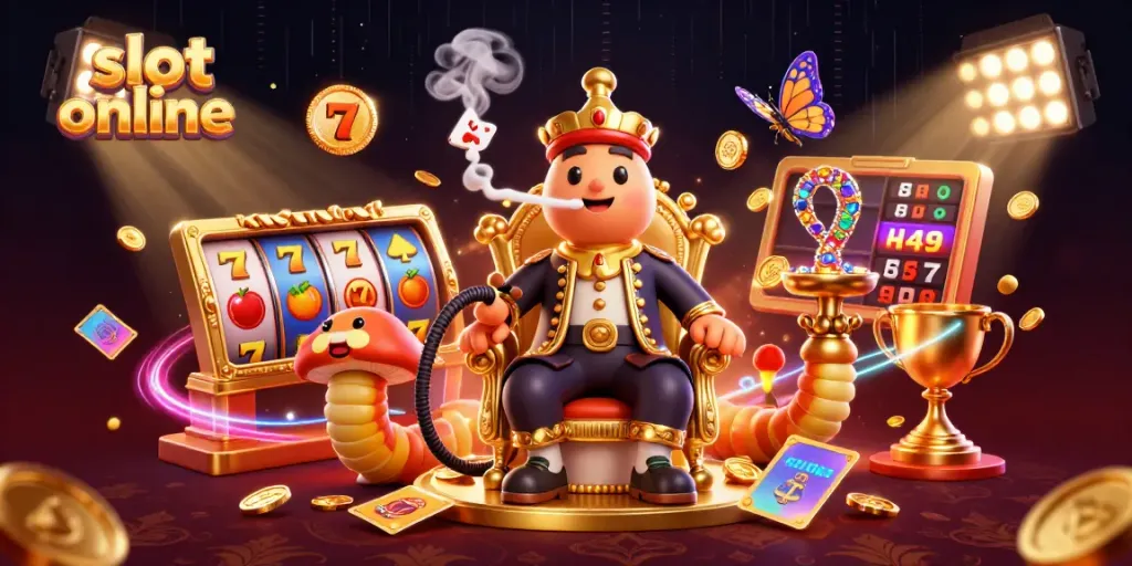 Nikmati pengalaman bermain slot online dengan karakter menarik dan elemen kasino yang seru.