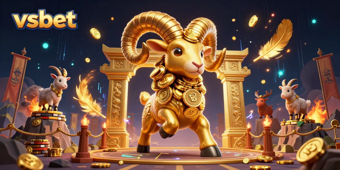 Experience thrilling action at vsbet, where golden rams charge through a captivating casino landscape.