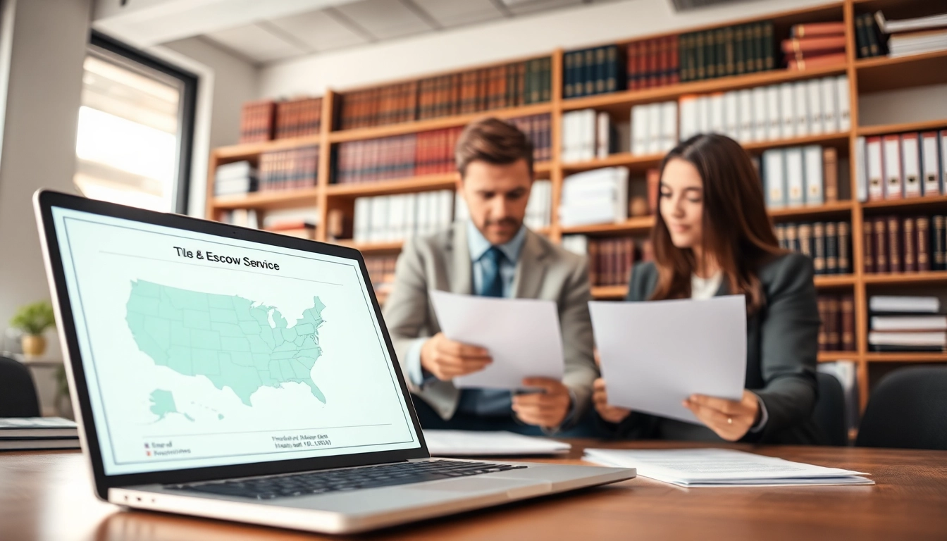 Professionals providing Multi-state title and escrow services in a collaborative office environment.
