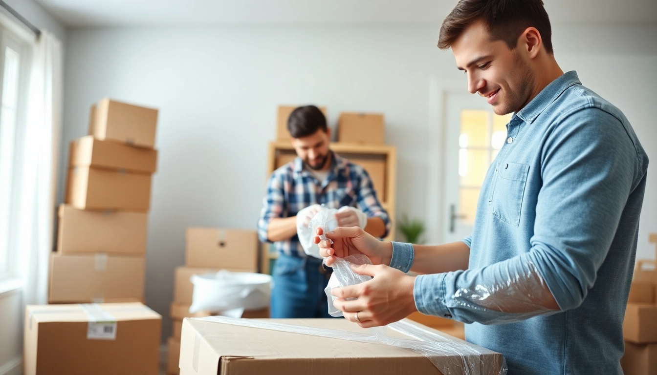 Professional Packing Services expertly organizing belongings for a seamless move.