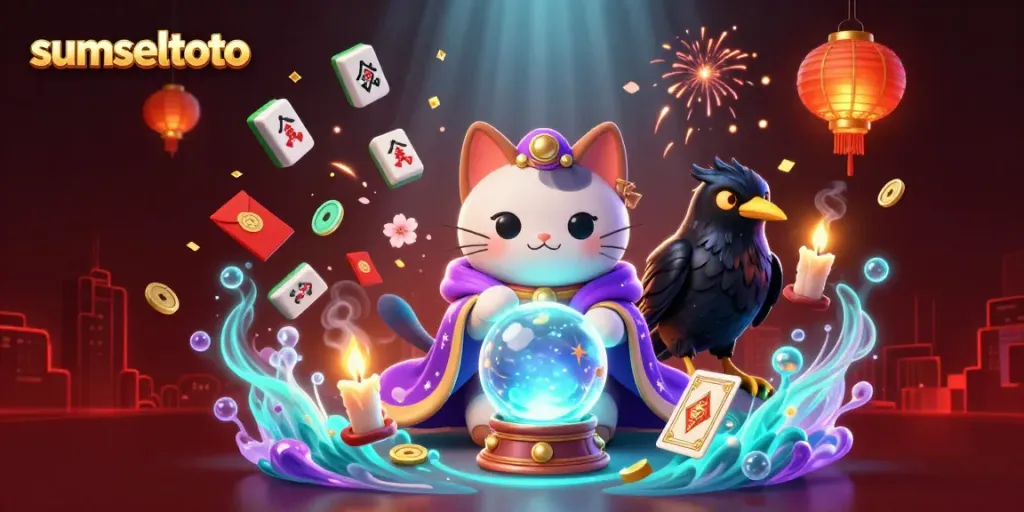 Experience the magic of sumseltoto with a vibrant 3D scene featuring mystical characters and rich gaming elements.