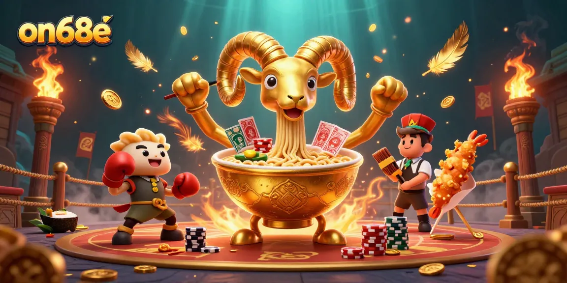 Experience the excitement of on68e with a vibrant casino-themed illustration showcasing dynamic characters and vibrant elements.