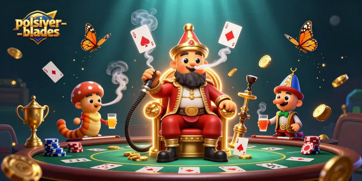 Experience premium poker excitement with polsilver-blades at a vibrant 3D casino scene.