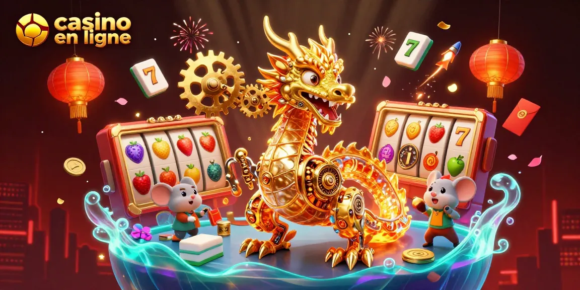 Gagnez au casino en ligne avec des machines à sous animées et des symboles chanceux.
