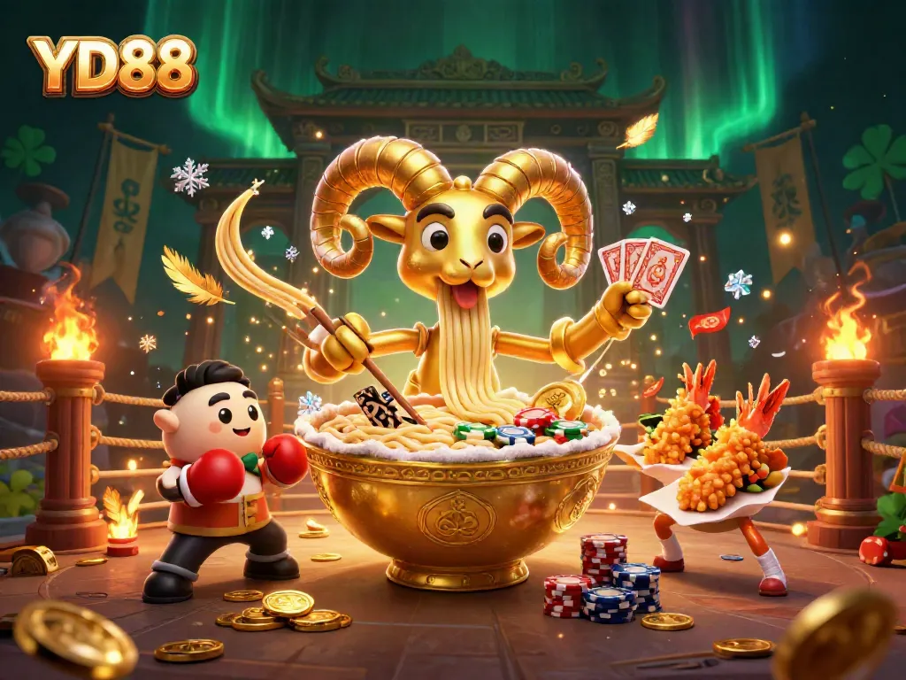 Experience YD88 with a vibrant illustration of dynamic casino characters and game elements.