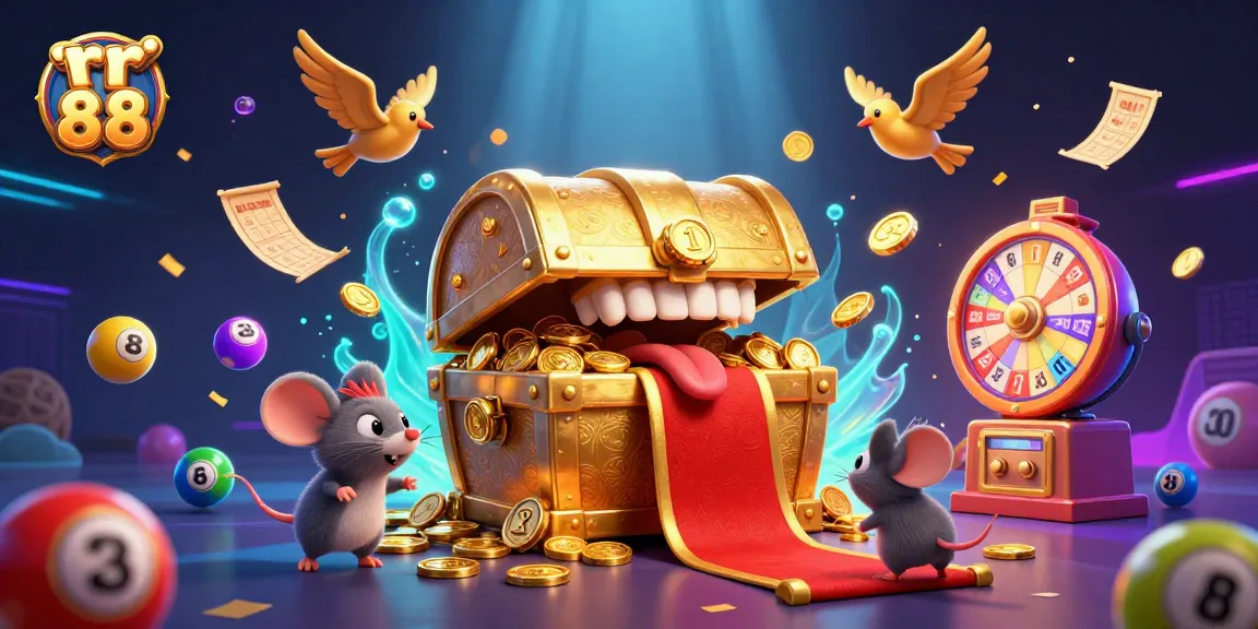 Experience gaming thrills at rr 88 with vibrant lottery balls and dynamic casino elements.