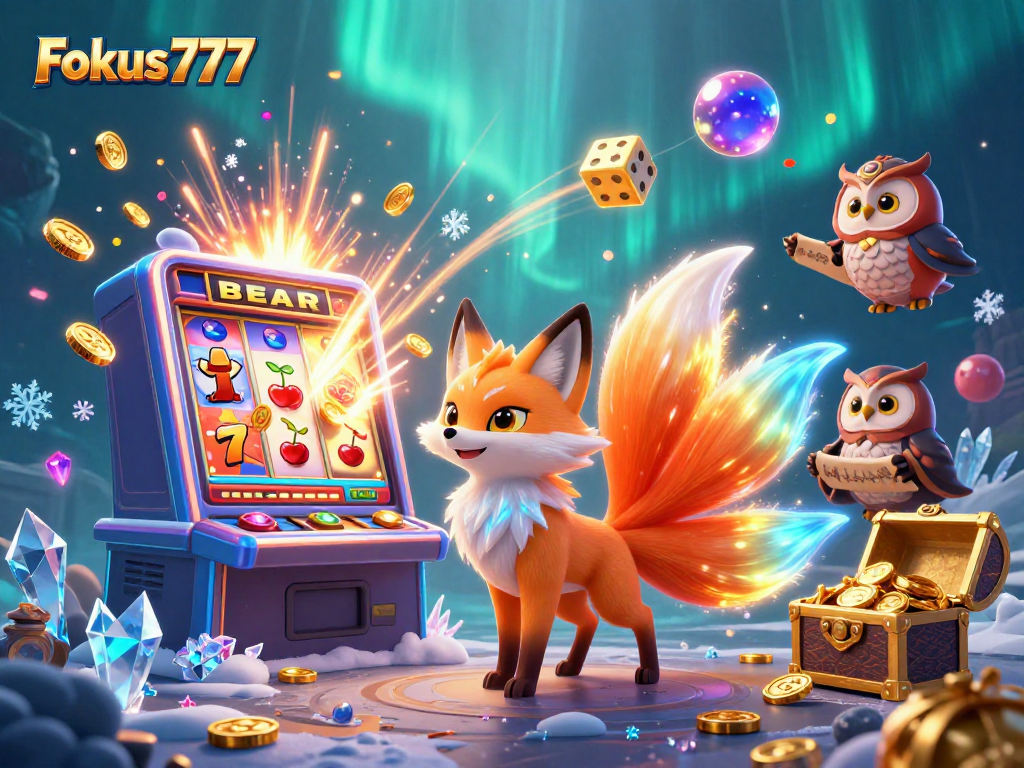 Experience the magic of Fokus777 as the nine-tailed fox and wise owl guide you to jackpot rewards!