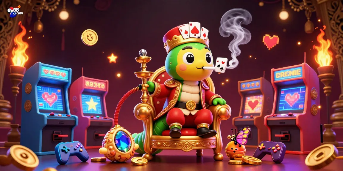 Immerse yourself with Go88 com in this vibrant 3D casino scene showcasing dynamic gaming action.