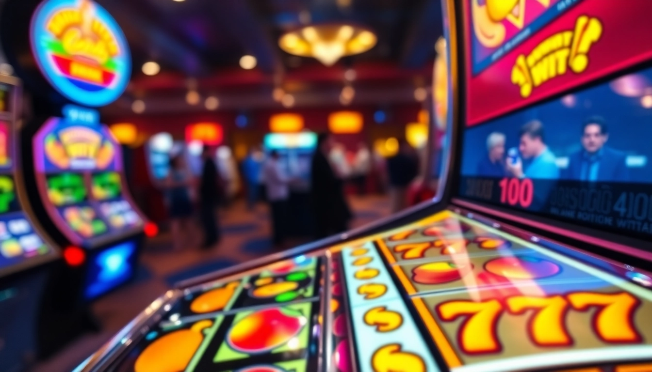 Engaging visual of slot gambling featuring a vibrant slot machine ready for players.