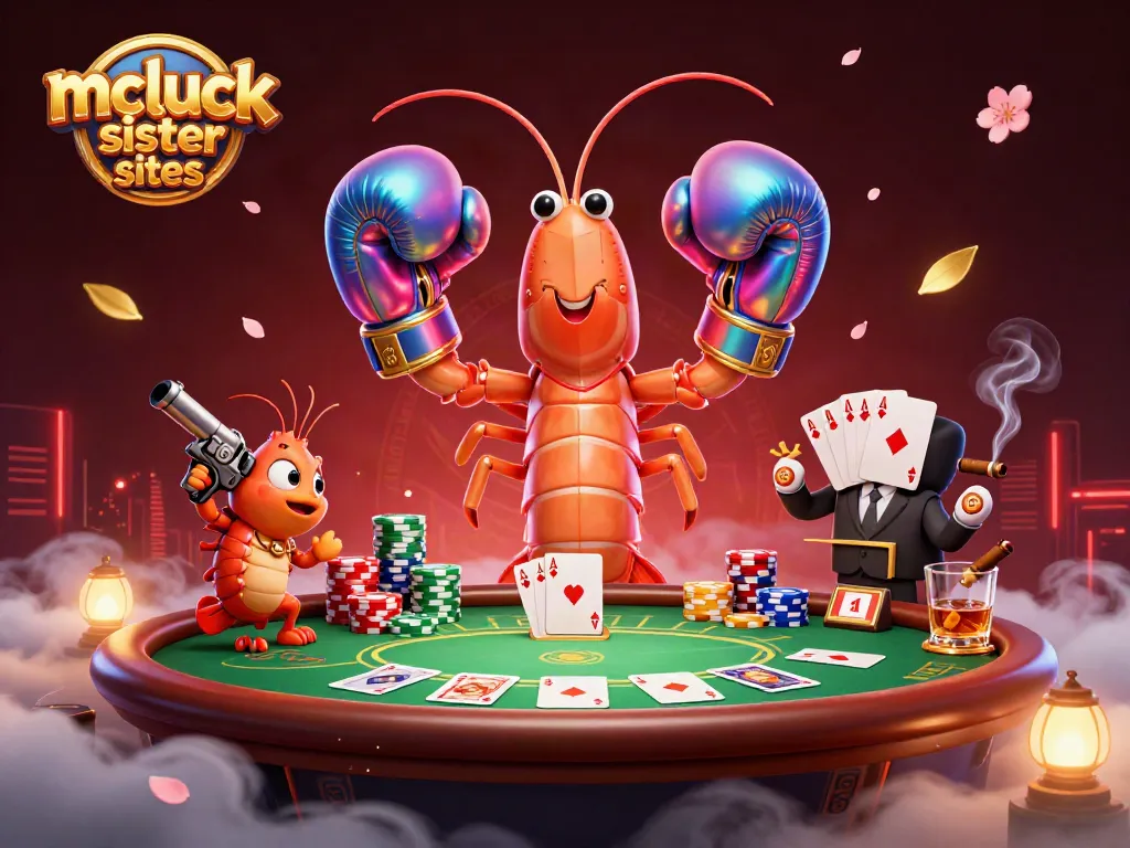 Engage in thrilling action at McLuck sister sites with our exciting poker scene packed with colorful chips.