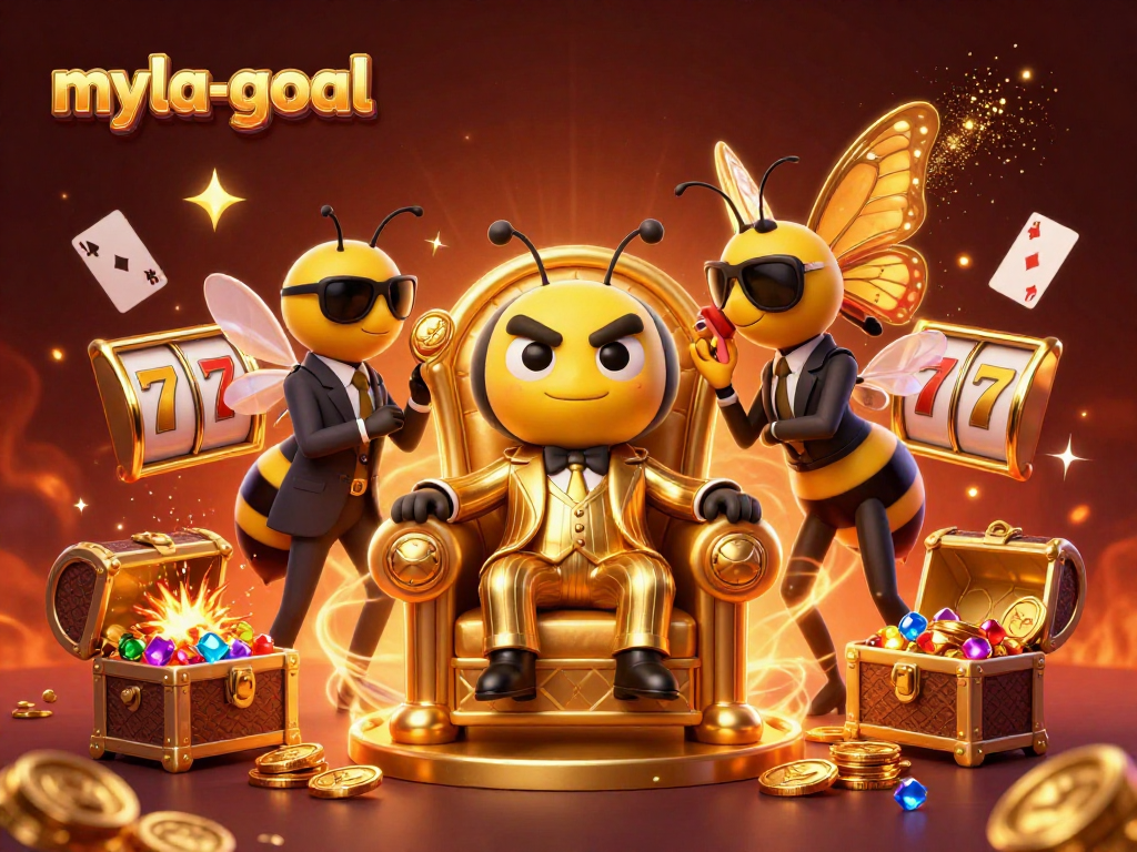 Engage with myla-goal in a dynamic slot game scene, revealing thrilling spins and treasures.