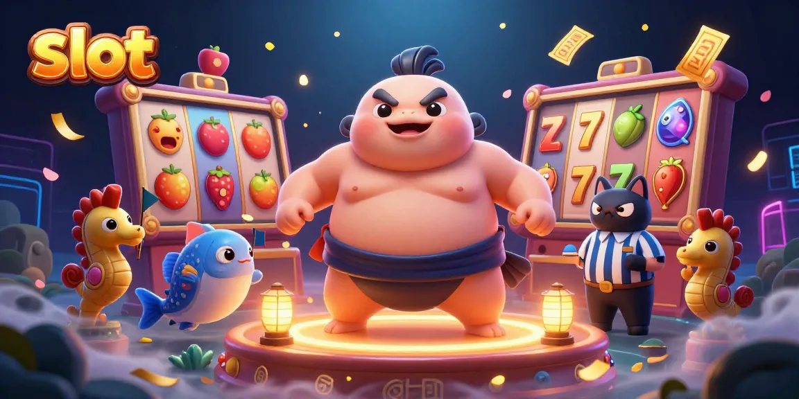 Slot yang menarik dengan karakter ikan fugu dalam arena, simbol keberuntungan dan tiket emas bertebaran.