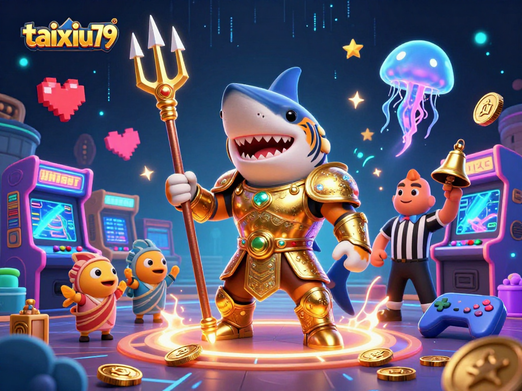 Enter the thrilling world of taixiu79 with this dynamic underwater gladiator casino scene.