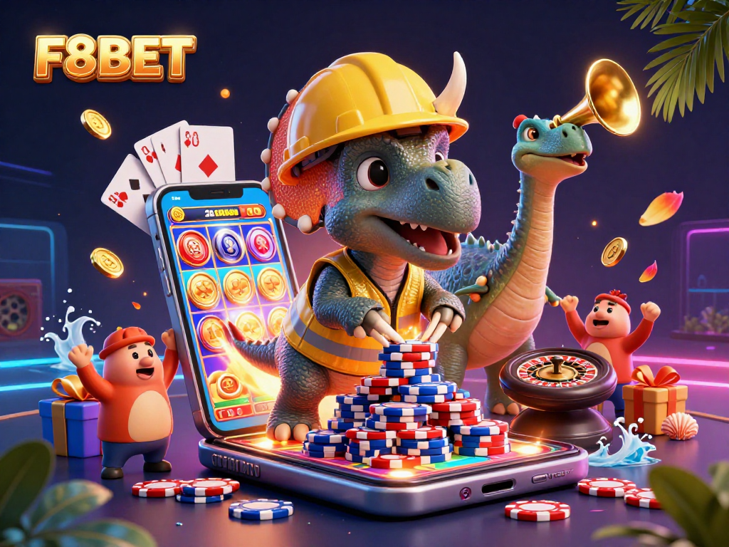 Engage in thrilling gameplay at F8BET with dynamic casino illustrations featuring exciting action.