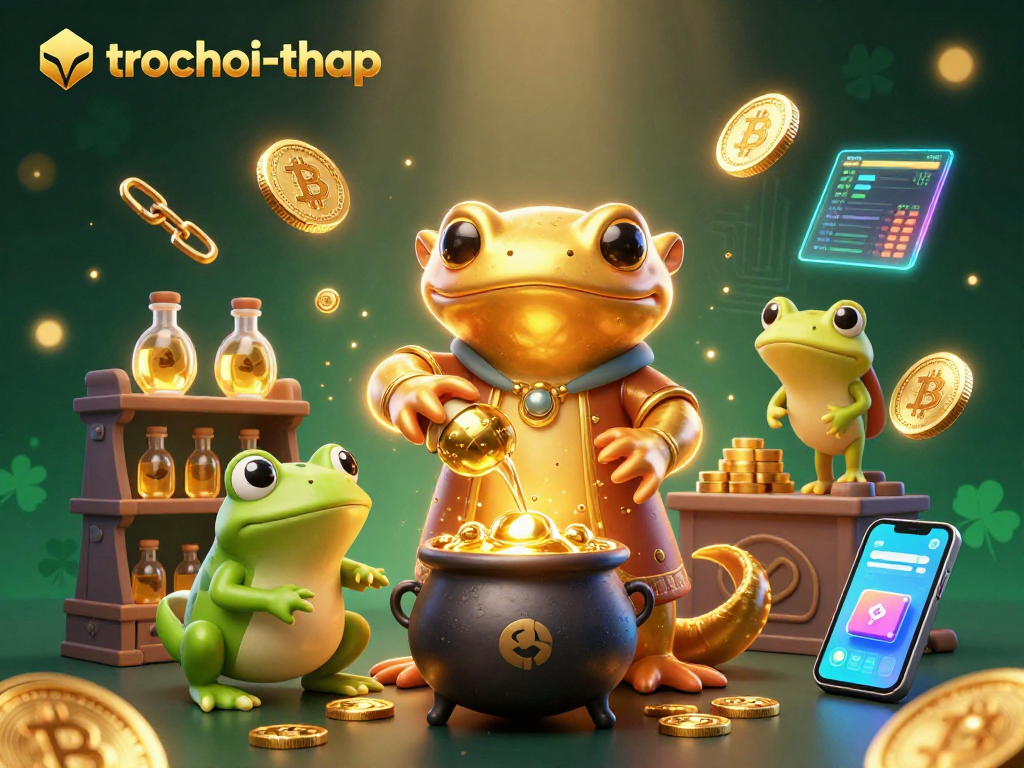 Engage in thrilling trochoi-thap challenges with gold coins and dynamic casino elements in a vibrant 3D scene.