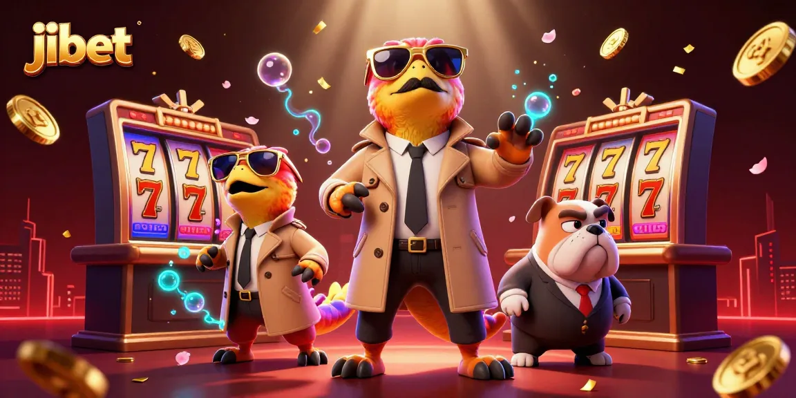 Experience jibet's thrilling casino action with cartoon raptors and dynamic slot elements.