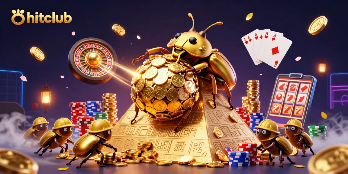 Spin at hitclub and watch golden coins cascade in a vibrant 3D casino adventure.