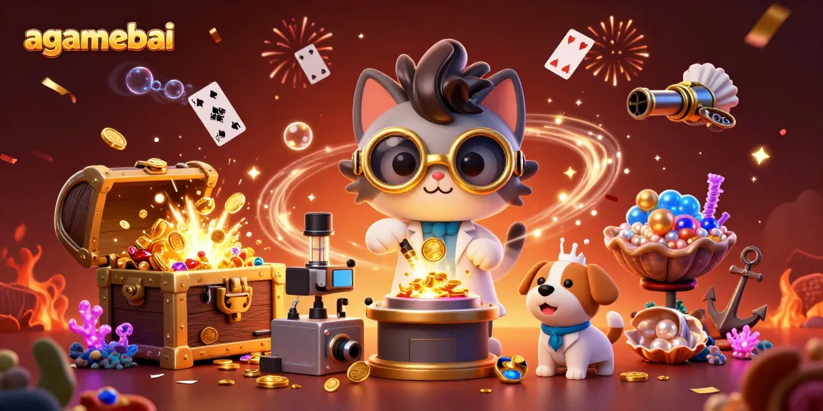 Engage in thrilling gambling moments at agamebai with colorful coins and dynamic card action.