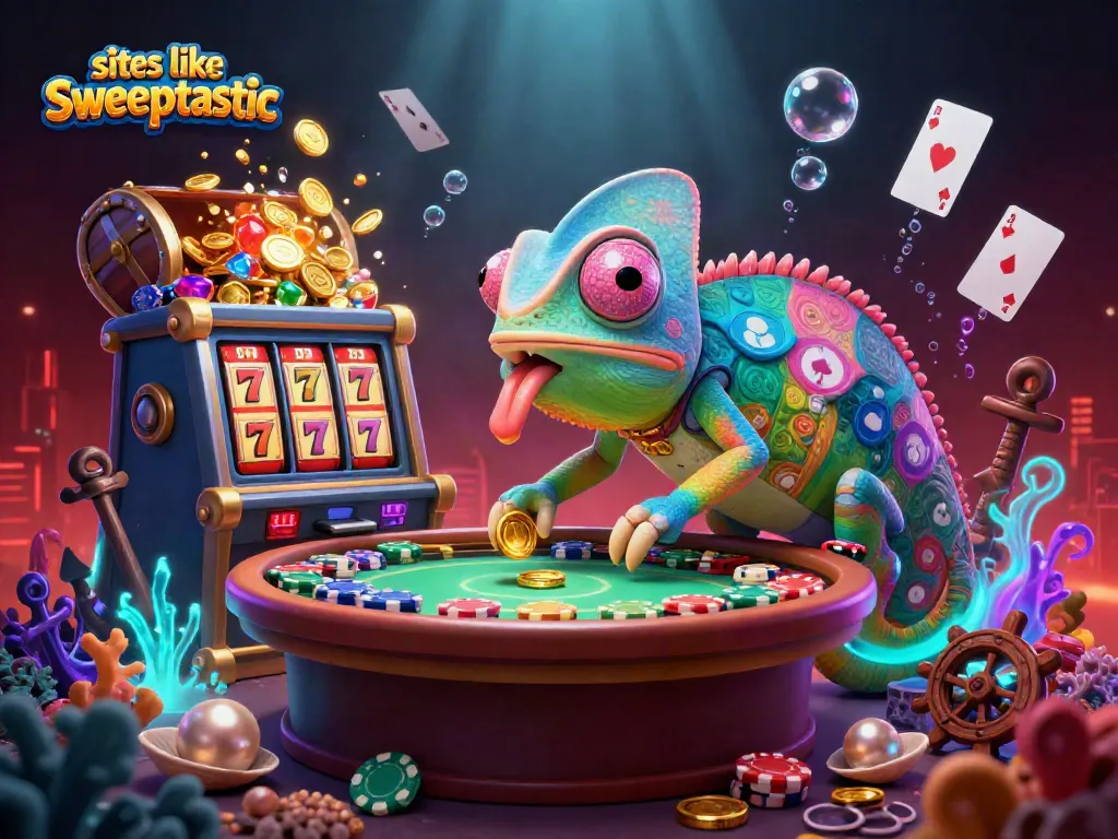 Play exciting games like sites like sweeptastic, with vibrant casino themes and energetic gaming action.