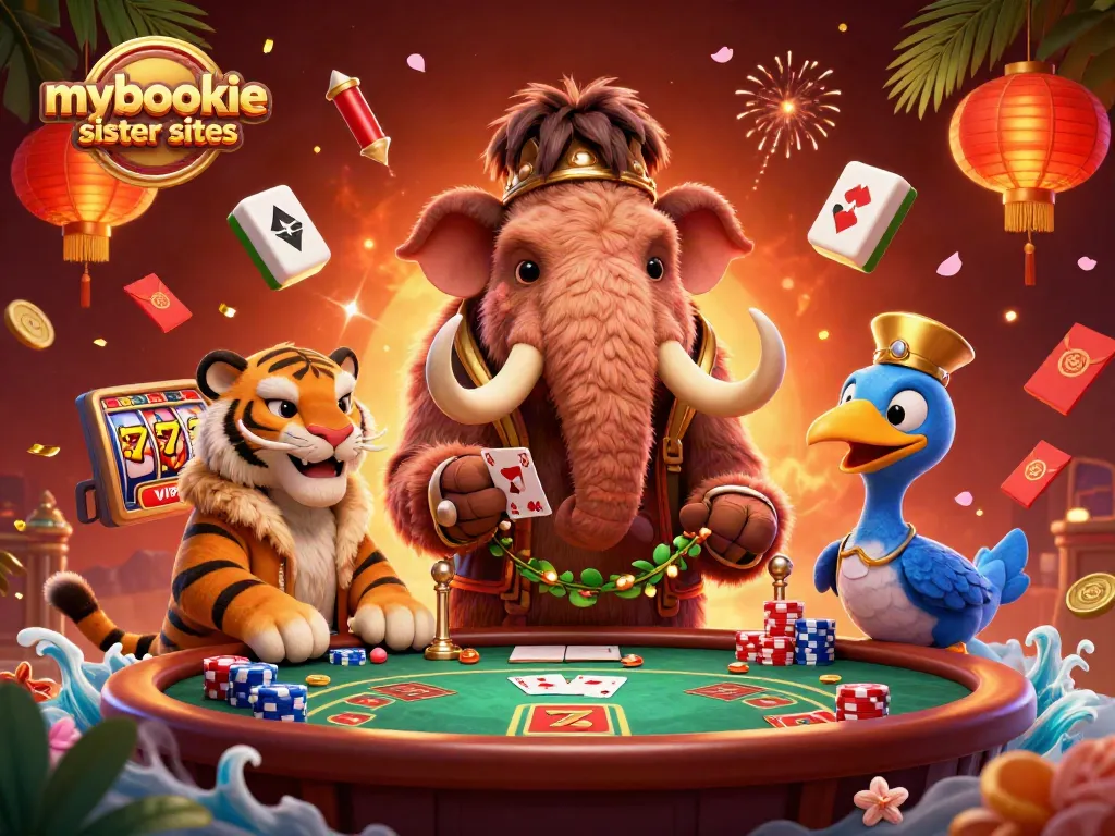 Experience thrilling action at mybookie sister sites with vibrant casino elements and engaging characters.