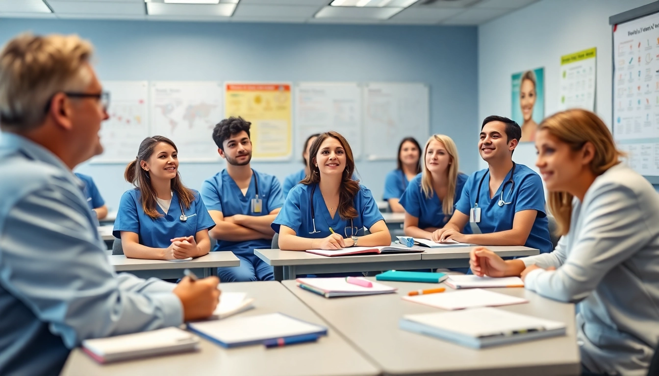 Nursing students participating in an in person Nclex review in Houston, focused on learning.