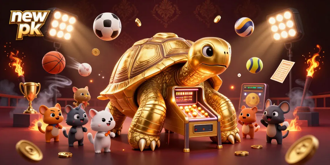 Win big at new pk casino with a vibrant 3D illustration showing excitement and energy in gaming.