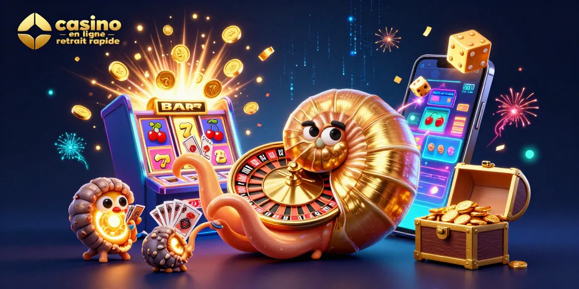 Plongez dans l'univers du casino en ligne avec une scène de retrait rapide pleine d'action.
