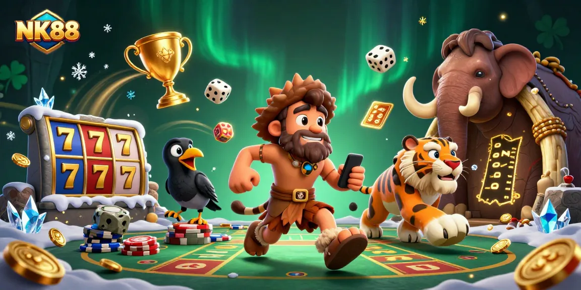 Experience the thrilling slot games at NK88 with engaging characters and immersive casino elements.