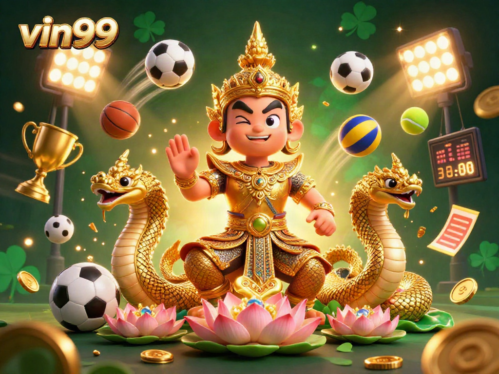 Engage with vin99 for thrilling sportsbook action featuring vibrant sports elements and friendly guardian.